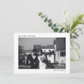 Minimalistisches Hochzeitsstift Foto Dankeschön Ka Dankeskarte (Stehend Vorderseite)