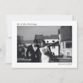 Minimalistisches Hochzeitsstift Foto Dankeschön Ka Dankeskarte (Vorderseite)