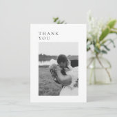Minimalistisches Hochzeitsstift Foto Dankeschön Ka Dankeskarte (Stehend Vorderseite)