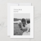Minimalistisches Hochzeitsstift Foto Dankeschön Ka Dankeskarte (Vorderseite)