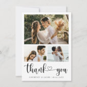 Minimalistisches Hochzeitsstift Foto Dankeschön Ka Dankeskarte (Vorderseite)