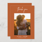 Minimalistisches Hochzeitsstift Foto Dankeschön Ka Dankeskarte (Vorne/Hinten)