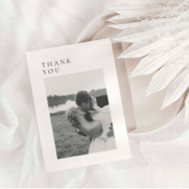 Minimalistisches Hochzeitsstift Foto Dankeschön Ka Dankeskarte