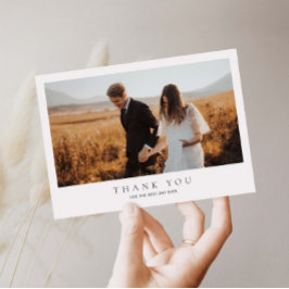 Minimalistisches Hochzeitsstift Foto Dankeschön Ka Dankeskarte