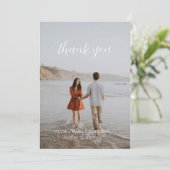 Minimalistisches Hochzeitsstift Foto Dankeschön Ka Einladung (Stehend Vorderseite)