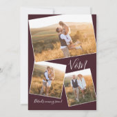 Minimalistisches Hochzeitsstipendium Foto Save the Einladung (Rückseite)