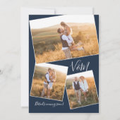 Minimalistisches Hochzeitsstipendium Foto Save the Einladung (Rückseite)