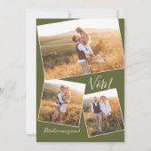 Minimalistisches Hochzeitsstipendium Foto Save the Einladung (Rückseite)