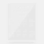 Minimalistisches Hochzeitssymbol Acrylschild (Vorderseite)
