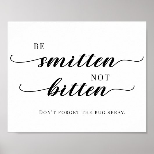 Minimalistisches Hochzeitssyndrom und Bug Spray-Ze Poster (Vorne)
