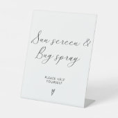 Minimalistisches Hochzeitssyndrom und Bug Spray-Ze Sockelschild (Vorderseite)