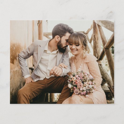 Minimalistisches Hochzeitsszenario - Dankeschön-Fo