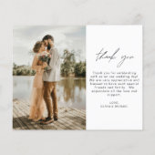 Minimalistisches Hochzeitsszenario - Dankeschön-Fo (Rückseite)