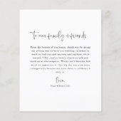 Minimalistisches Hochzeitsszenario - Dankeschön-Fo Flyer (Hinten)