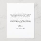 Minimalistisches Hochzeitsszenario - Dankeschön-Fo Flyer (Hinten)