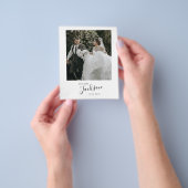 Minimalistisches Hochzeitsszenario - Dankeschön-Fo Flyer (Gruppe)