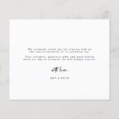 Minimalistisches Hochzeitsszenario - Dankeschön-Fo Flyer (Hinten)