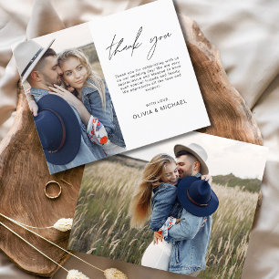 Minimalistisches Hochzeitsszenario - Dankeschön-Fo Flyer