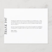 Minimalistisches Hochzeitsszenario - Dankeschön-Fo Flyer (Hinten)