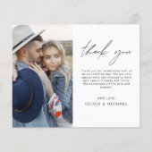 Minimalistisches Hochzeitsszenario - Dankeschön-Fo Flyer (Vorne)