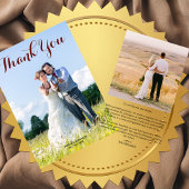 Minimalistisches Hochzeitsszenario Foto Moderne Sk Dankeskarte