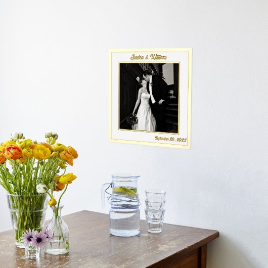 Minimalistisches Hochzeitsszenario mit benutzerdef Foliendrucke (Ablage(Küche))