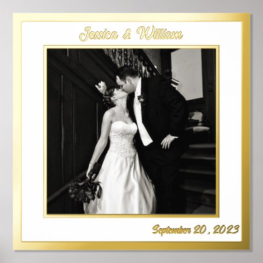 Minimalistisches Hochzeitsszenario mit benutzerdef Foliendrucke (Vorderseite)