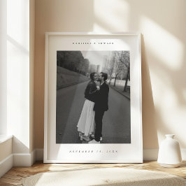 Minimalistisches Hochzeitsszenario nach Maß - Foto Poster