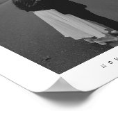 Minimalistisches Hochzeitsszenario nach Maß - Foto Poster (Ecke)