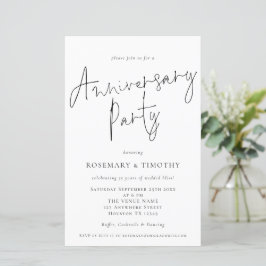 Minimalistisches Hochzeitstag Party Einladung