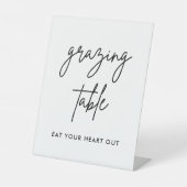 Minimalistisches Hochzeitstich Sockelschild (Vorderseite)