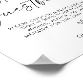Minimalistisches Hochzeitstipendium - Gästebuchssy Poster (Ecke)