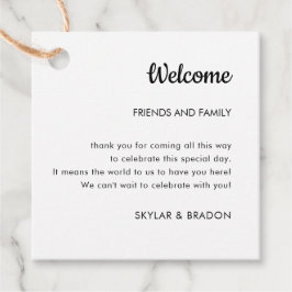 Minimalistisches Hochzeitstipendium Geschenkanhänger