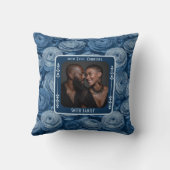 Minimalistisches Hochzeitstipenkissen Kissen (Rückseite)