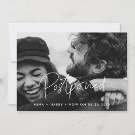 Minimalistisches Hochzeitsupdate-Foto Ankündigung