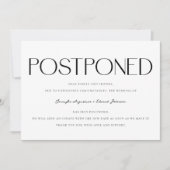 Minimalistisches Hochzeitsupdate Weiß Einladung (Vorderseite)