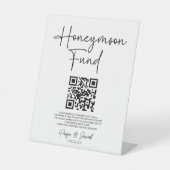 Minimalistisches Hochzeitszeichen des modernen Hon Sockelschild (Vorderseite)