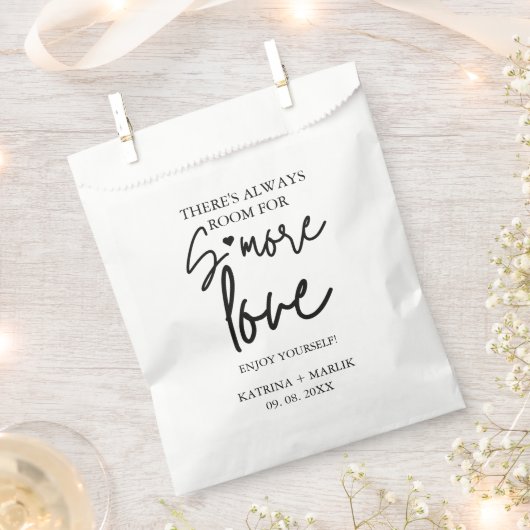 Minimalistisches Hochzeitszeichen - Mehr Liebe Geschenktütchen (Ausgeschnitten)