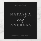 Minimalistisches Hochzeitweiliges Weinetikum Weinetikett (Einzelnes Label)