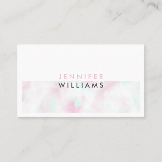 Minimalistisches Holografisches Weiß Visitenkarte (Vorderseite)