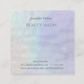 Minimalistisches Hologramm-Funchlogo Quadratische Visitenkarte (Rückseite)