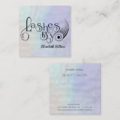 Minimalistisches Hologramm-Funchlogo Quadratische Visitenkarte (Vorne/Hinten)