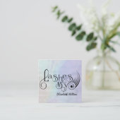 Minimalistisches Hologramm-Funchlogo Quadratische Visitenkarte (Stehend Vorderseite)