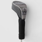 Minimalistisches Holzmuster Monogramm handschriftl Golf Headcover (angewinkelt)