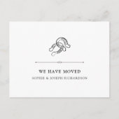 Minimalistisches Horseshoe | Ankündigung der Beför Postkarte (Vorderseite)