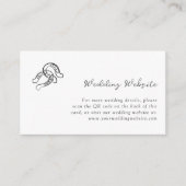 Minimalistisches Horseshoe | Hochzeitsseite QR Cod Begleitkarte (Vorderseite)