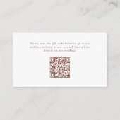 Minimalistisches Horseshoe | Hochzeitsseite QR Cod Begleitkarte (Rückseite)