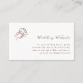 Minimalistisches Horseshoe | Hochzeitsseite QR Cod Begleitkarte (Vorderseite)