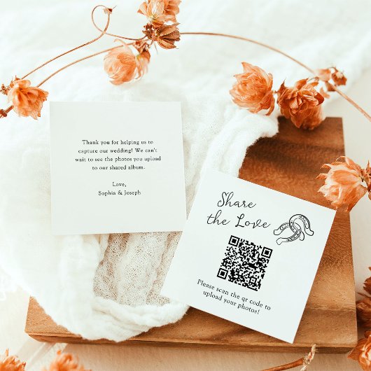 Minimalistisches Horseshoe | QR-Code Freigabe der Begleitkarte