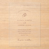 Minimalistisches Horseshoe | Rustikale Braun-Hochz Acryleinladungen (Vorderseite)